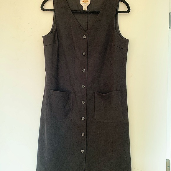Talbots Black Midi Ribbed Dress, Size 6P - Picture 1 of 5